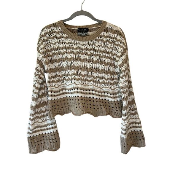 Laundry by Shelli Segal - Crochet Beige Sweater Size XS - Picture 1 of 4